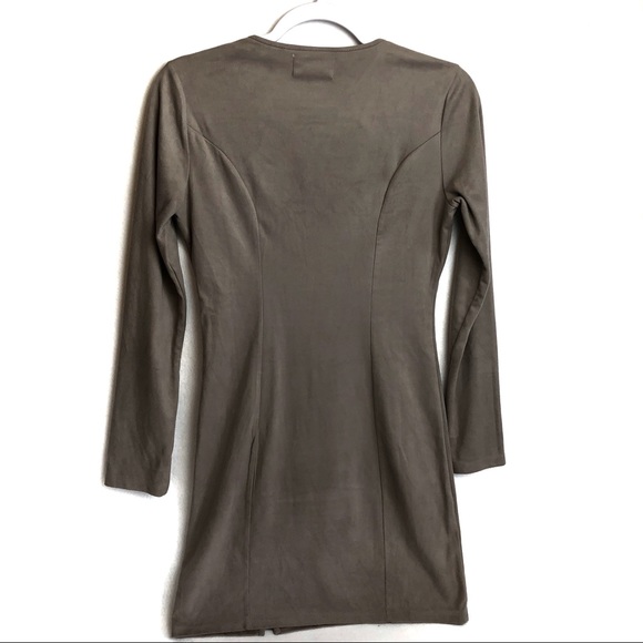 📦 Kendall & Kylie | Faux Suede Long Sleeve Dress - Picture 8 of 8